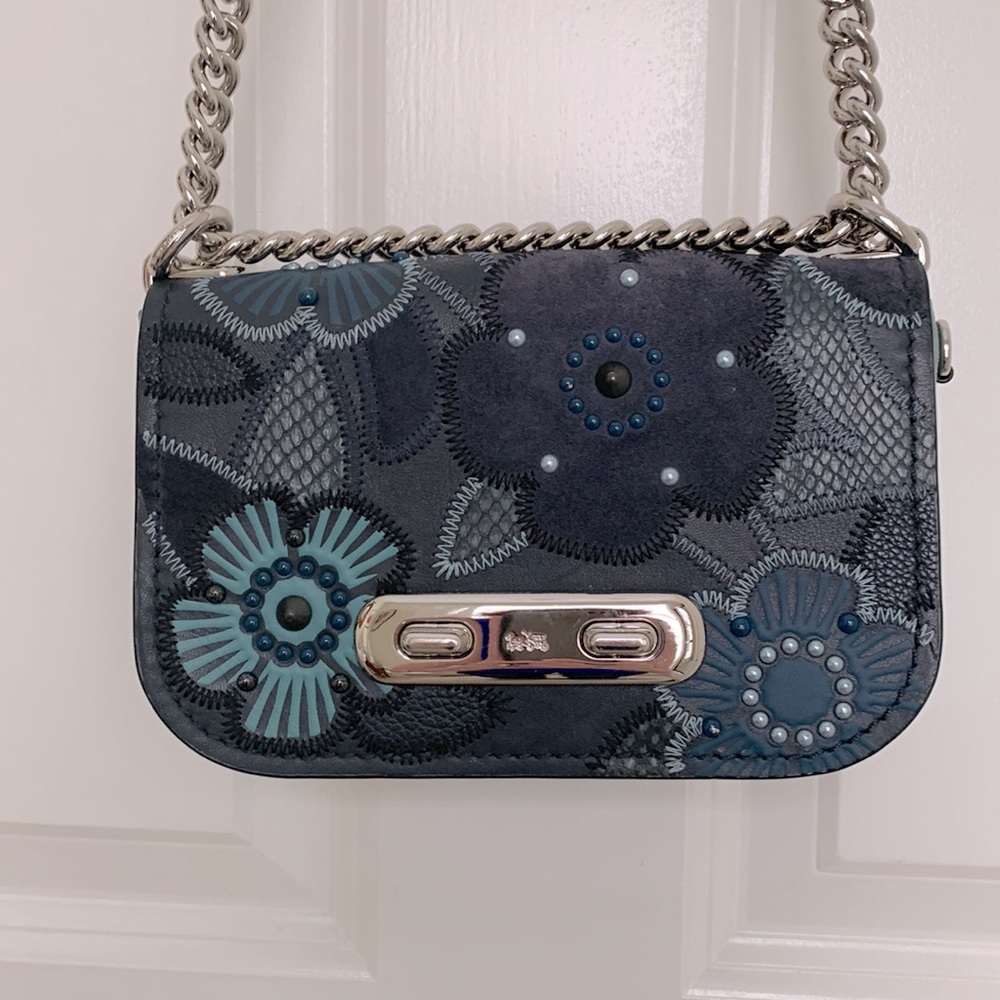 COACH Swag Crossbody Navy Multi Small NWT